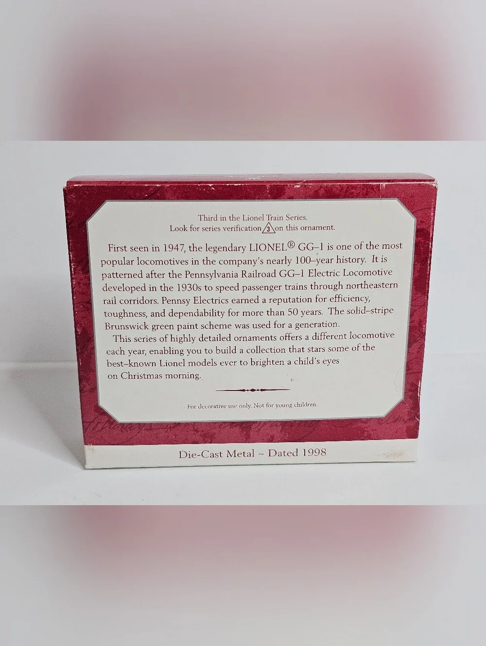 Hallmark Keepsake 1998 Lionel Train Pennsylvania GG-1 Locomotive Ornament #3 Vtg